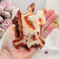 Large Perfectly Carved Red Banded Calcite | Pork Stone Turtle 385grams