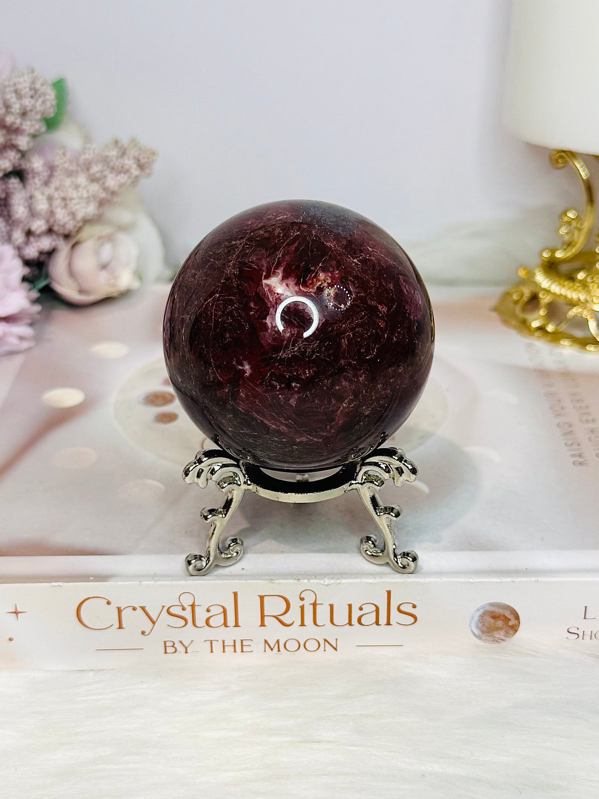 Red Jasper Sphere on Stand 309g