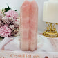 Classy & Absolutely Gorgeous Large 14.5cm Rose Quartz Double Tower Truly Gorgeous