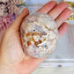 Druzy Flower Agate Egg On Stand 351grams