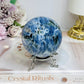Blue Kyanite Sphere on Stand 560g On Stand