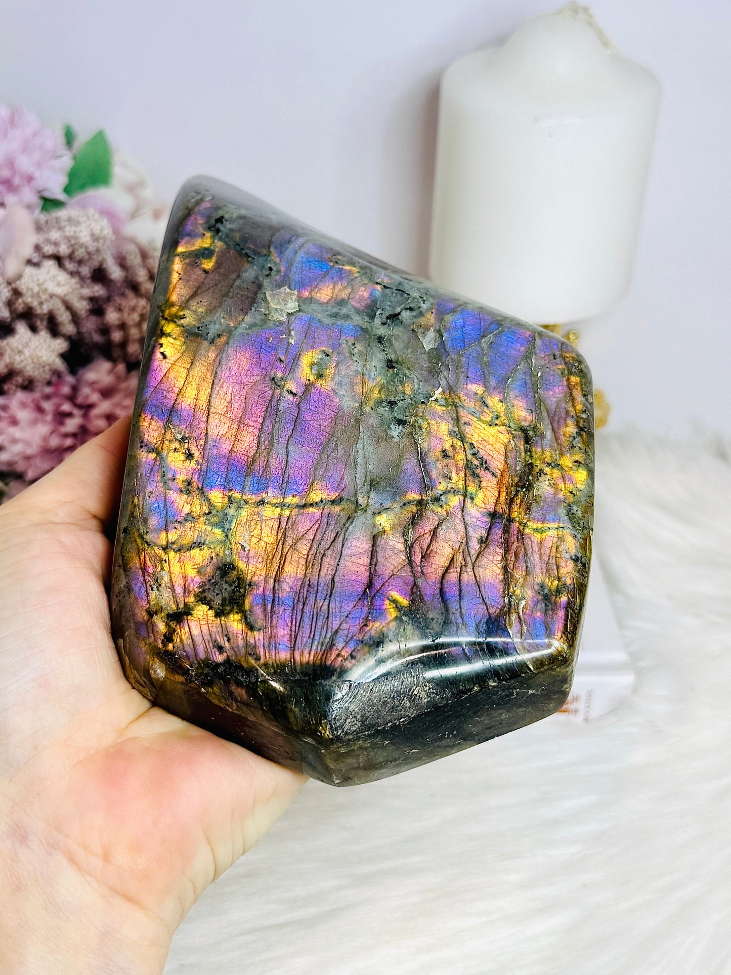 Exquisite Polished Labradorite Freeform 17cm 1.19KG