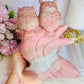 Incredibly Carved Huge Pink Opal Owls 16.5cm 1.15KG