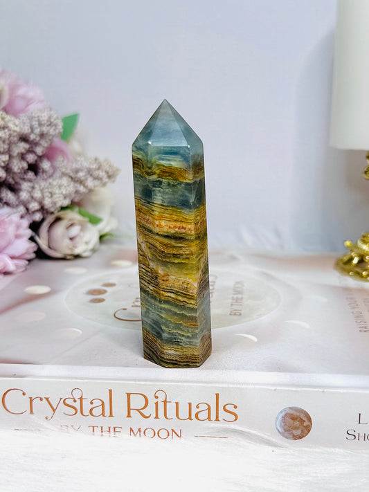 Natural Blue Onyx Tower 9cm