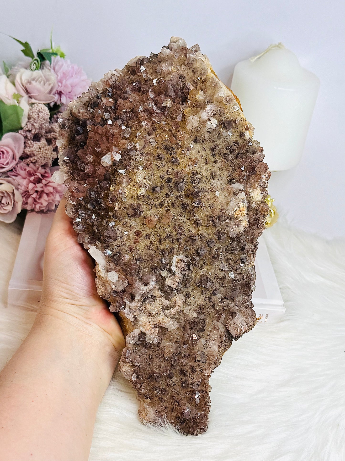 Huge Natural Ferrunginous Hematoid | Fire Quartz Specimen 27cm 2.09KG