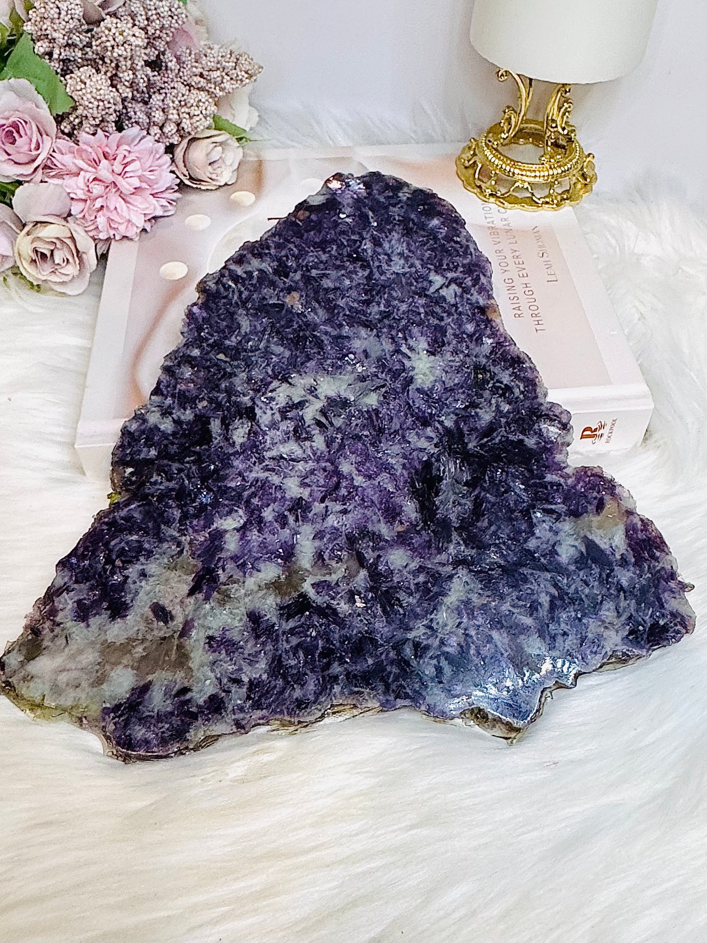 Large Lepidolite Natural Slab 24cm