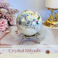 Magical Large 404gram Angel Aura Howlite Sphere On Stand