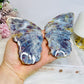 Colourful Agate Carved Butterfly Wings 12.5cm On Stand