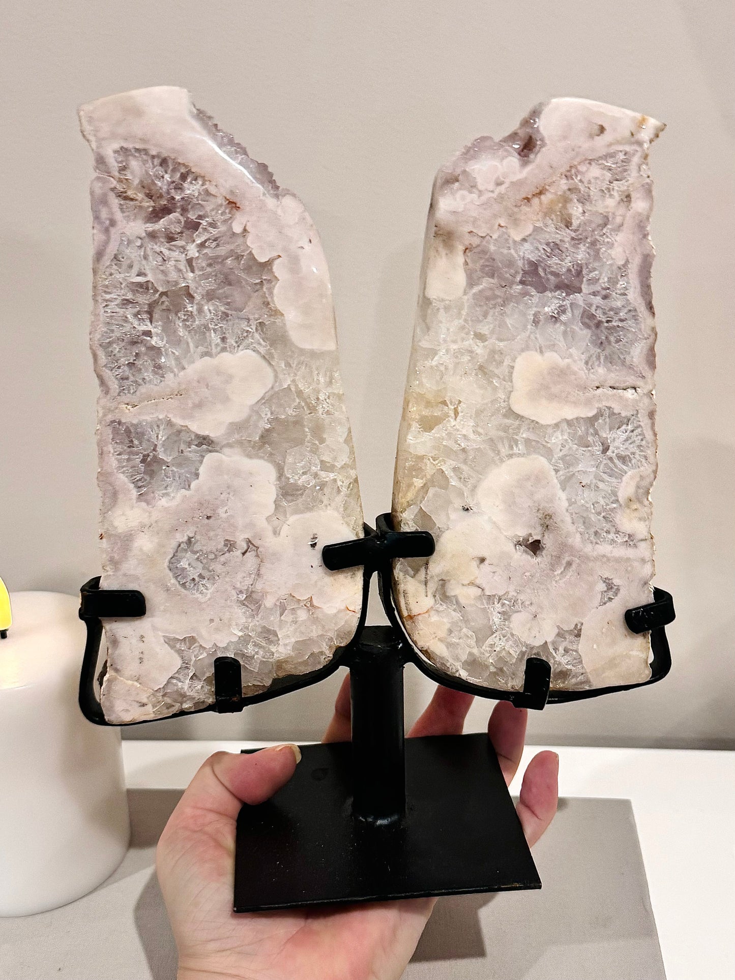 Huge Chunky High Grade Pink Amethyst Angel Wings 1.92KG 25cm with Stunning Crystallisation