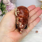 Money Agate Polar Bear Carving 8cm