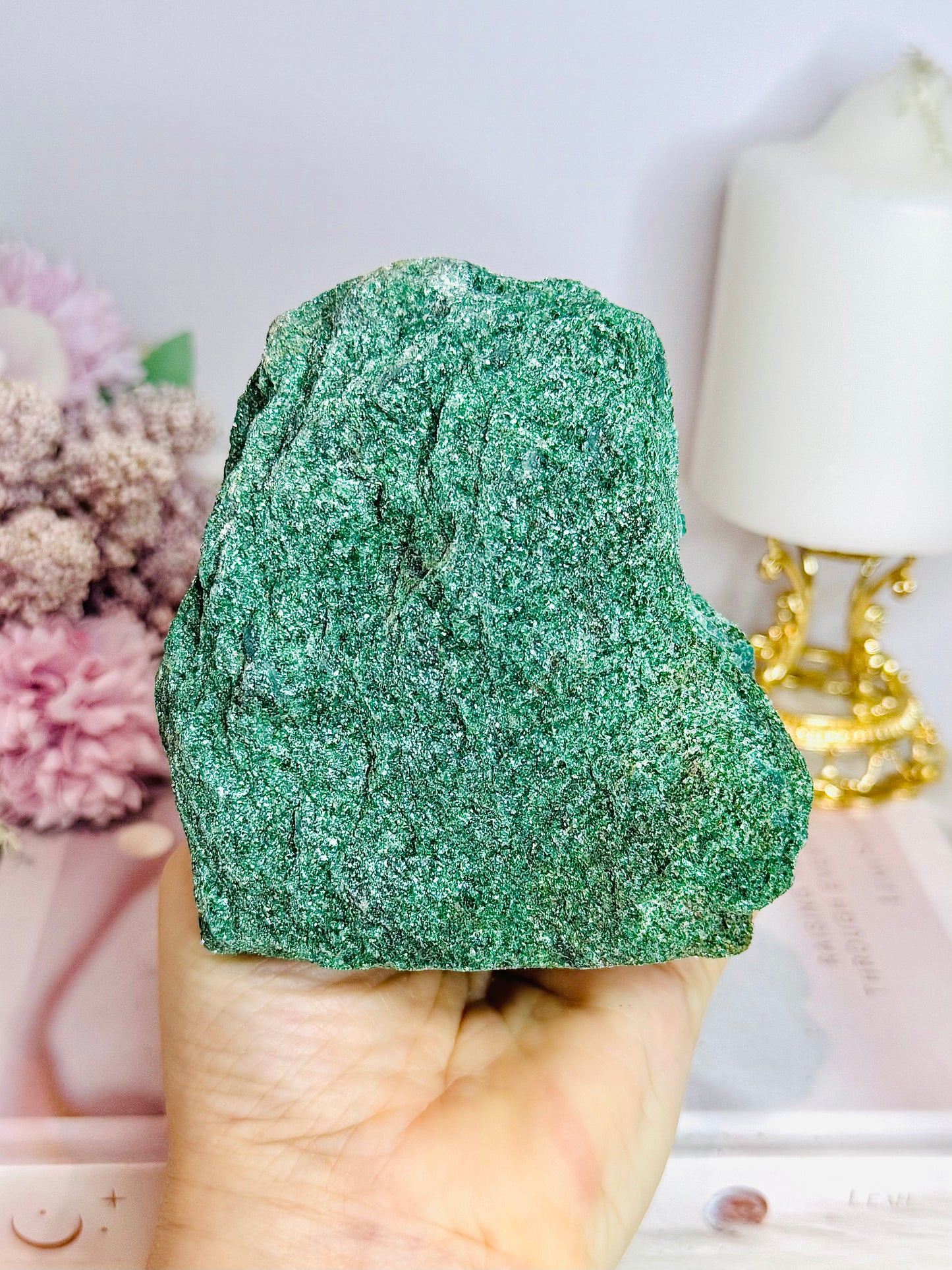 Natural Chunky Green Fuchsite Freeform Specimen 10cm 460g