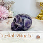 Chevron Amethyst Carved Skull 6cm