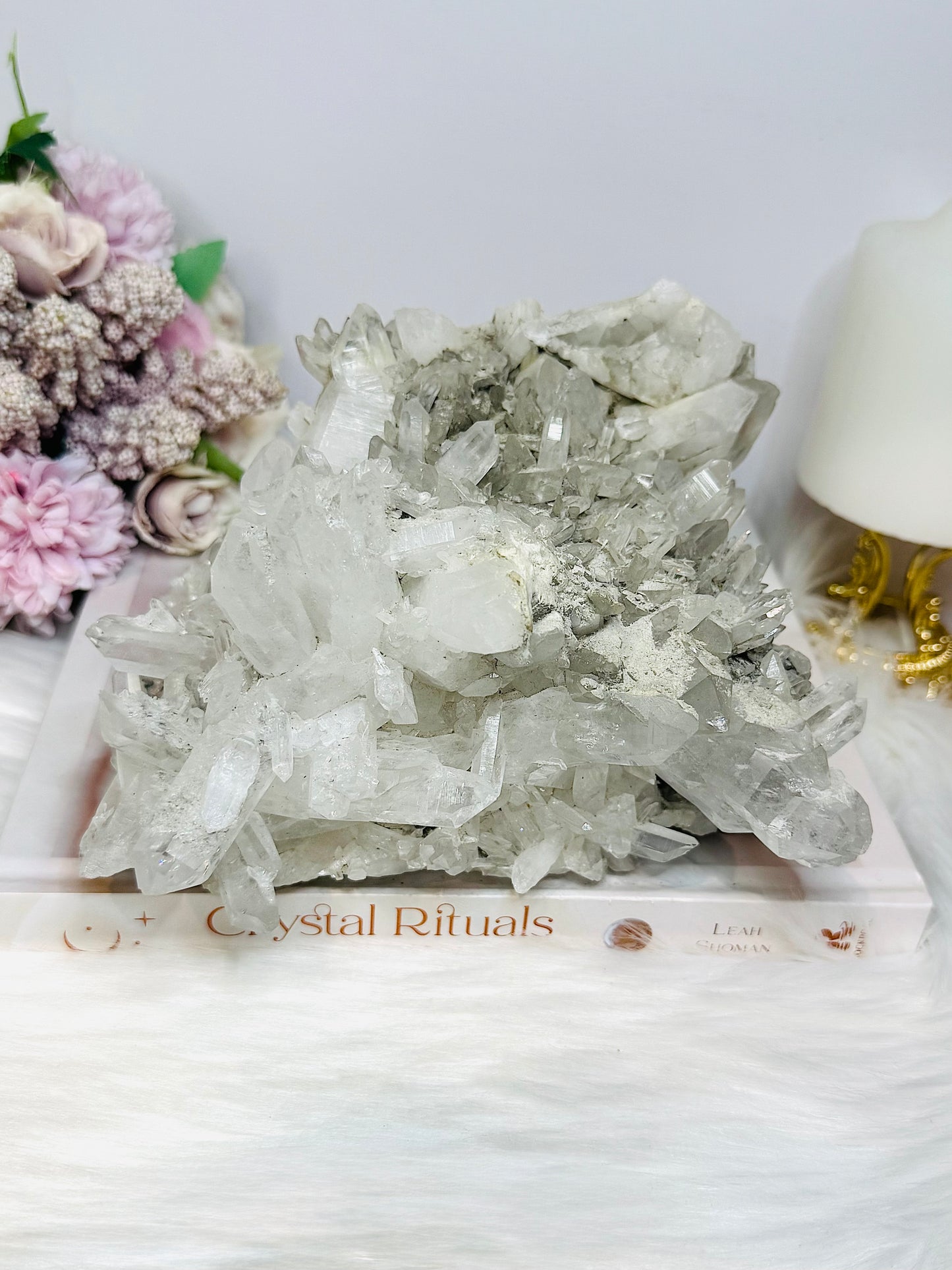 Large Clear Quartz Cluster Specimen 1.76KG