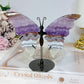 Crazy Lace Amethyst Wings on Stand 11cm