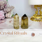 Set of 2 Citrine Towers 5cm