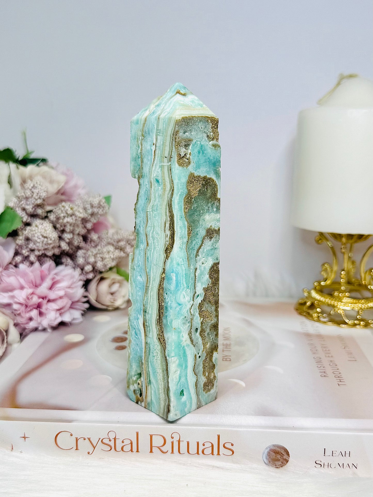 Large Druzy Hemimorphite Tower 14cm