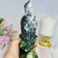 Large Chunky Jade Carved Parrot 20.5cm 770g