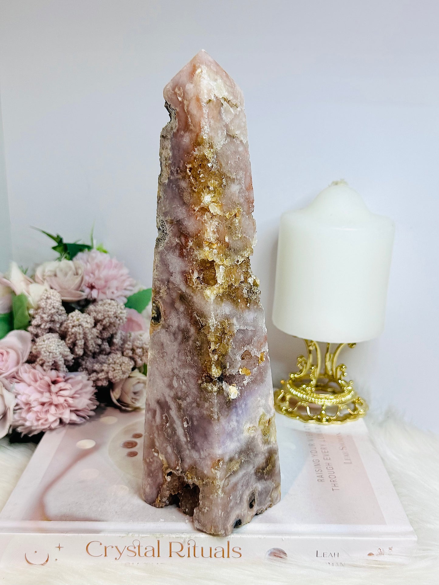 Large Druzy Pink Amethyst Tower | Obelisk 23cm 949g