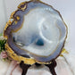 Large Druzy Agate Polished Slab on Stand 20cm 1.19KG