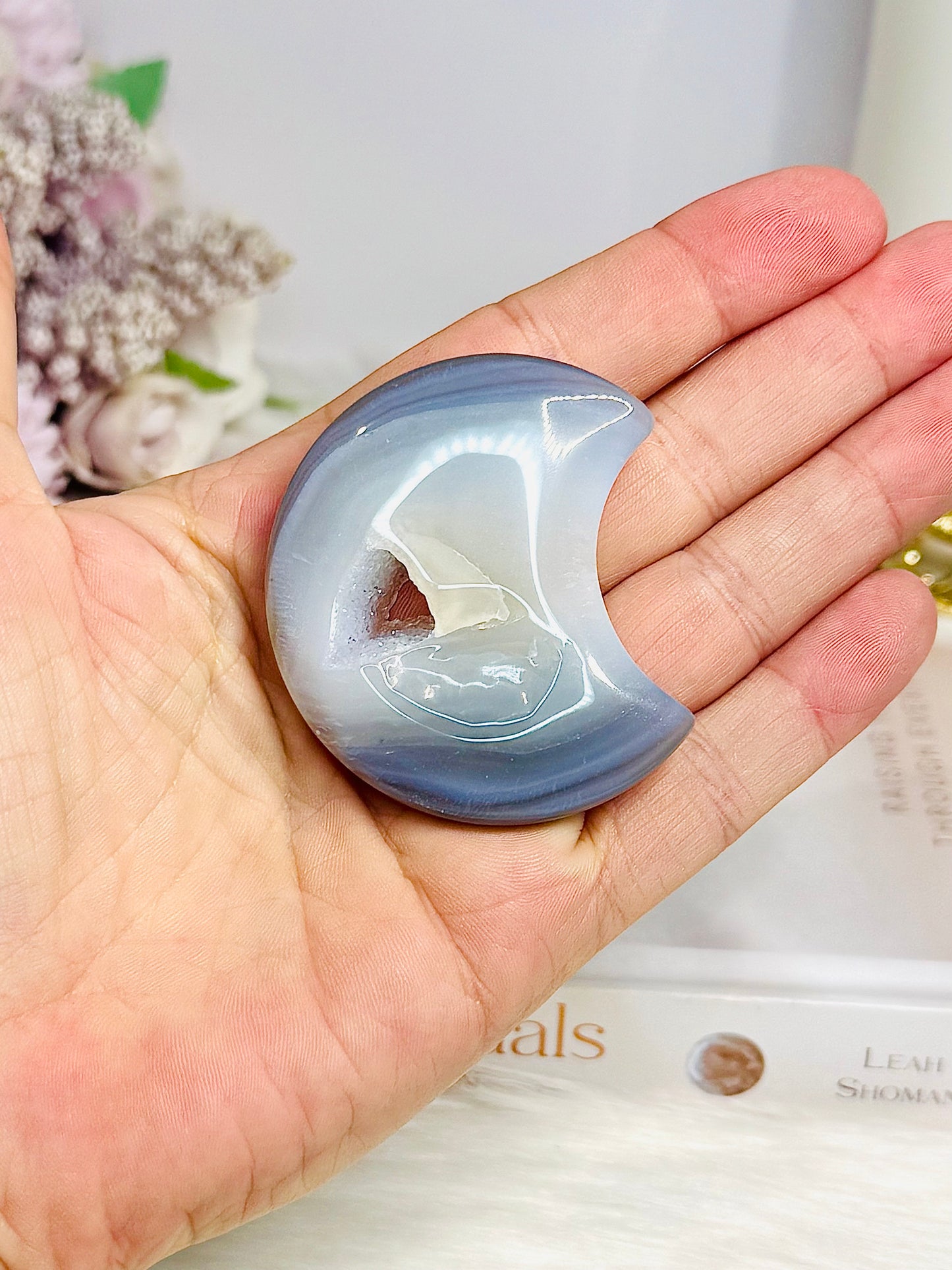 Druzy Agate Moon 5.5cm