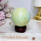 Blue Calcite Sphere On Stand 319g