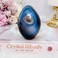 Druzy Agate Carved Egg From Brazil 278g