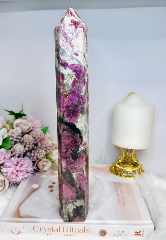 Huge Pink Tourmaline Tower 28cm