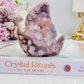 Stunning Druzy Pink Amethyst Carved Flame From Brazil 10cm