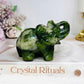 Green Jade Carved Elephant 8cm