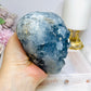 Deep Blue Celestite Cluster Heart 1.5KG 10.5cm