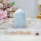 Blue Lace Agate Druzy Tower 6cm