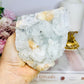 Large Natural Apophyllite with Calcite Freeform 640g