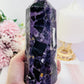 Classy & Truly Fabulous Large 16cm Chunky 865gram Purple Root Fluorite Tower ~ A Stunning Piece