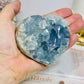 Blue Celestite Druzy Heart On Stand 443g