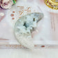 Druzy Agate Carved Moon 12cm