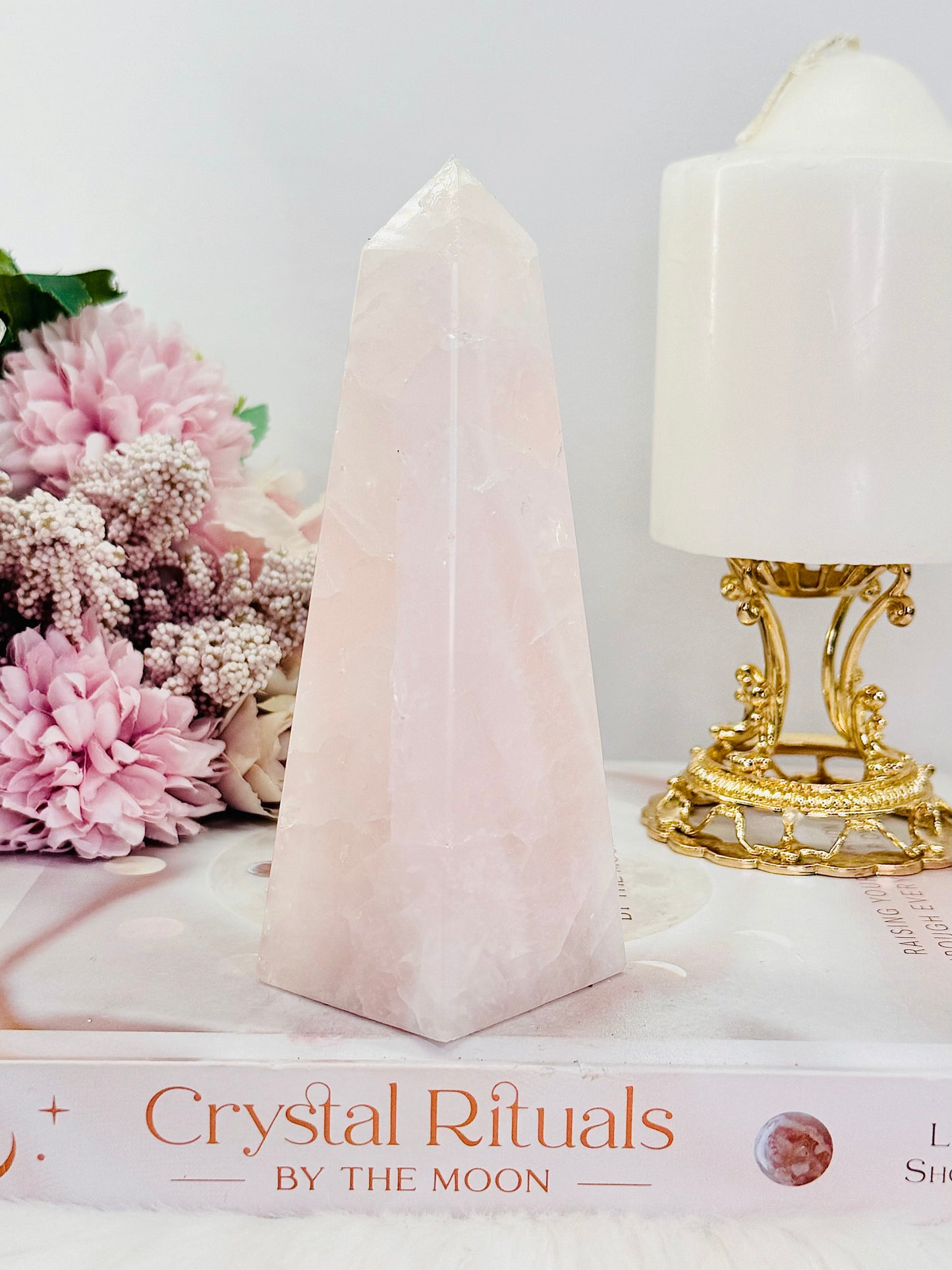 Large Chunky 13cm Rose Quartz Obelisk | Tower 367grams