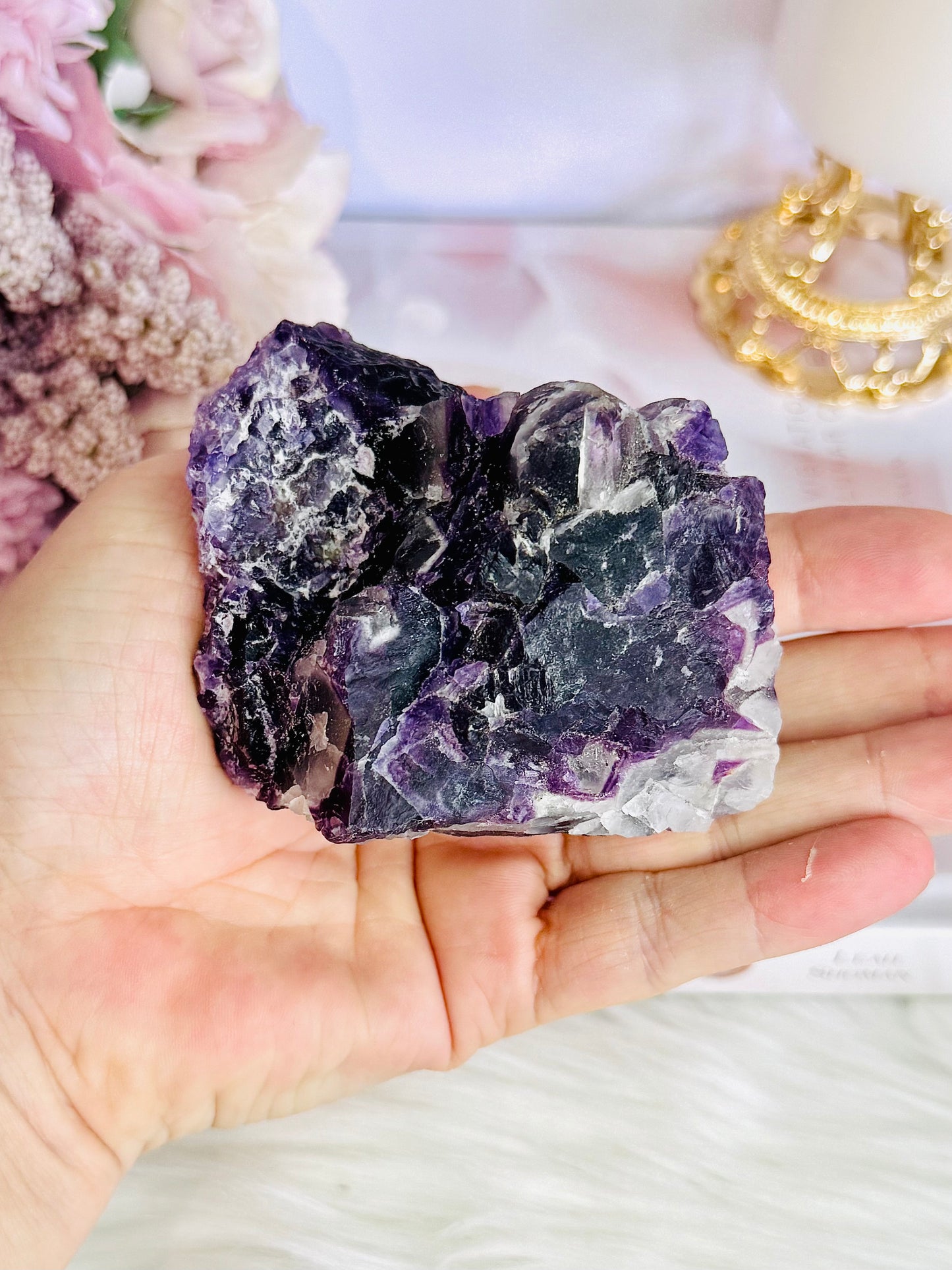 Natural Purple Fluorite Chunky Specimen 308grams