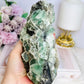 Large Green Cubed Fluorite Sugar Druzy Specimen on Matrix 15cm 777g