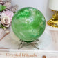 Large Green Fluorite Sphere Full of Rainbows 923g