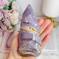 Large Purple Ocean Jasper Carved Flame 540g