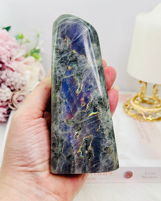 Labradorite Polished Freeform 14cm With Purple Flash 501grams