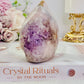 Druzy Pink Amethyst Carved Flame | Freeform 319g