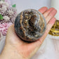 Druzy Chevron Amethyst Large Sphere 538g On Stand