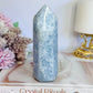 Gorgeous Natural High Grade Blue Calcite Chunky Tower 13cm