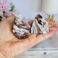 Stunning Natural Set of 2 Polished Mexican Lace Agate Freeforms