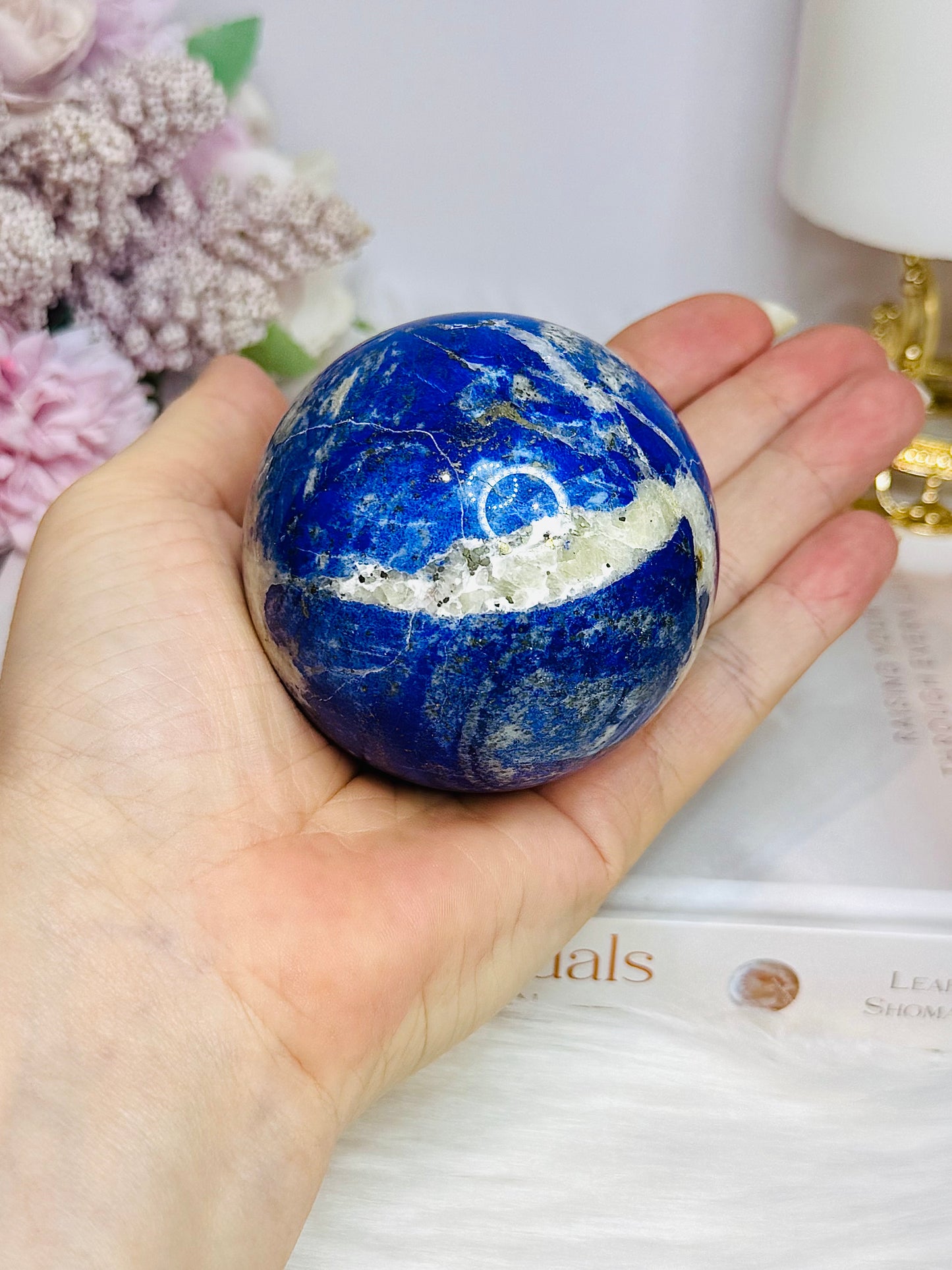 Large Lapis Lazuli Sphere on Stand 437g
