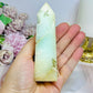 Natural Chrysoprase Tower (imperfections are part of her) 11cm