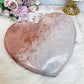 Huge Pink Amethyst Chunky Carved Heart 20cm 1.8KG