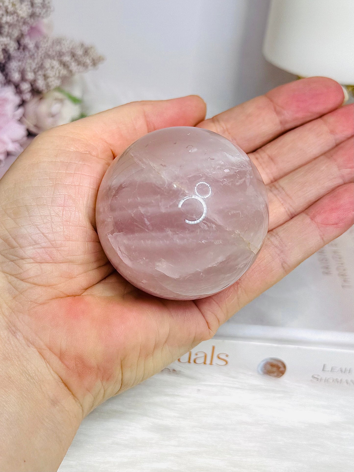 Rose Quartz Sphere On Stand 231g