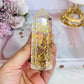 Beautiful Clear Quartz Chunky Tower with Engraved Gold Moon & Stars 8.5cm